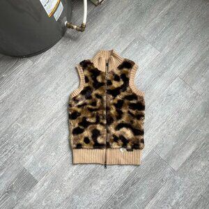 Leopard / Cheetah Print / Beige Vintage Parasuco Sweater Vest